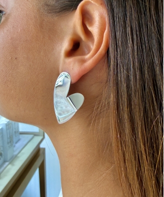 Boucles d'oreilles "Coeur" acier ou acier doré
