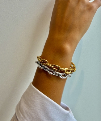 Bracelet "Francesca" acier ou acier doré