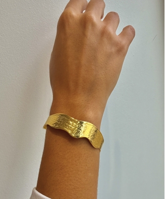 Bracelet "Agathe" acier doré