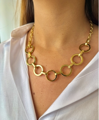 Collier "Mila" acier doré
