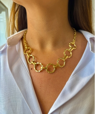 Collier "Mila" acier doré