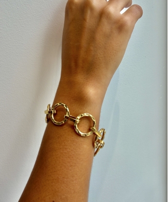 Bracelet "Mila" acier doré