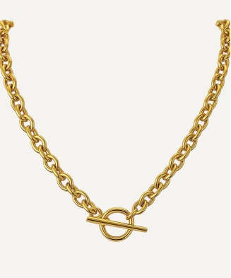 Collier "Adèle" acier doré