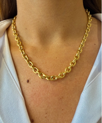 Collier "Adèle" acier doré