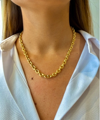 Collier "Adèle" acier doré
