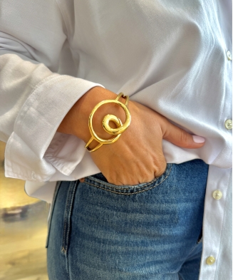 Bracelet "Eva" acier doré