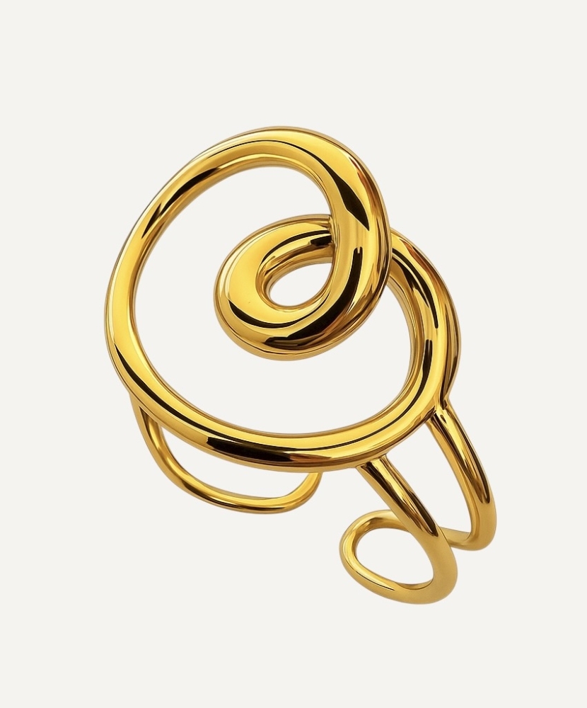 Bracelet "Eva" acier doré