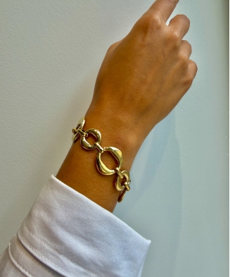 Bracelet "Pénélope" acier doré