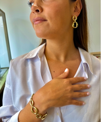 Bracelet "Pénélope" acier doré