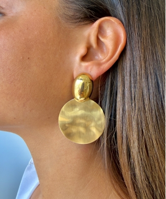 Boucles d'oreilles "Ophélie" acier doré