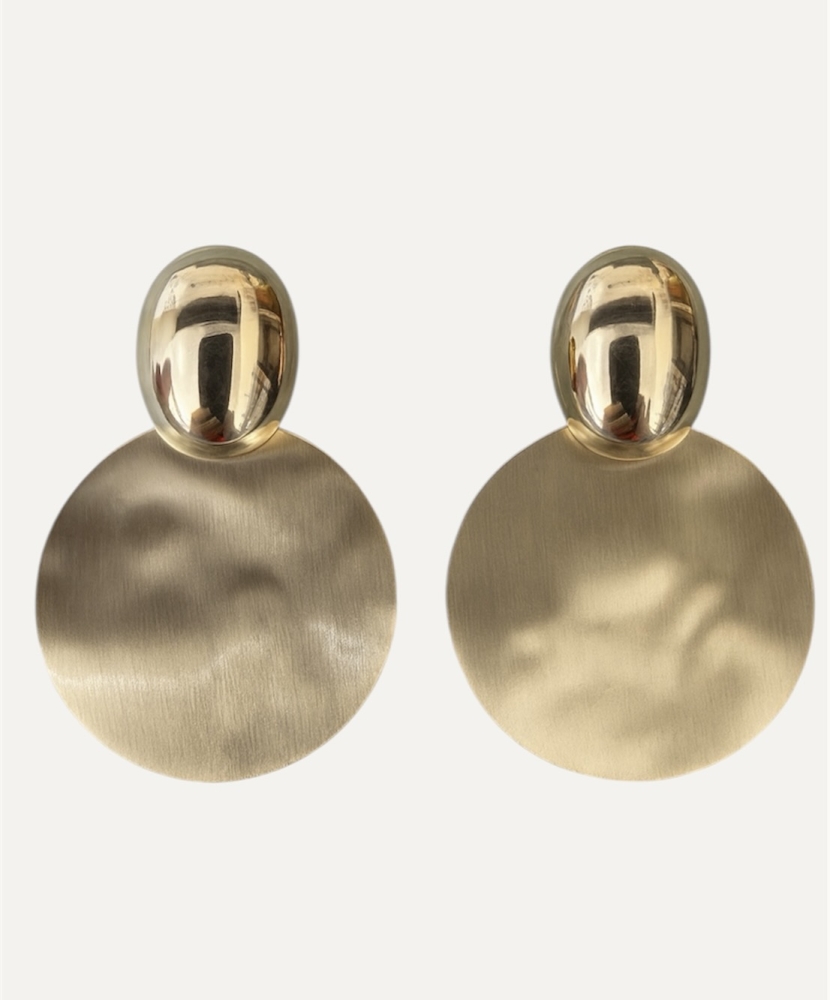 Boucles d'oreilles "Ophélie" acier doré