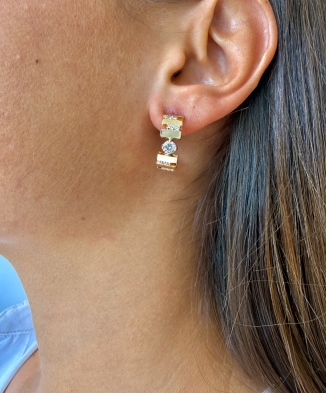 Boucles d'oreilles "Allya" plaqué or