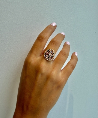 Bague "Elise" plaqué or