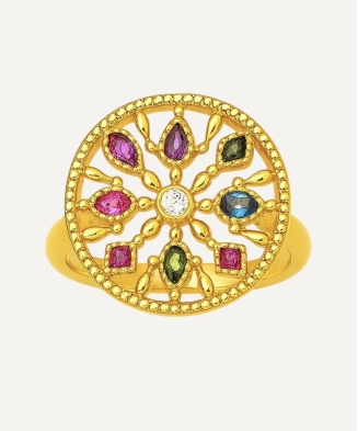 Bague "Elise" plaqué or