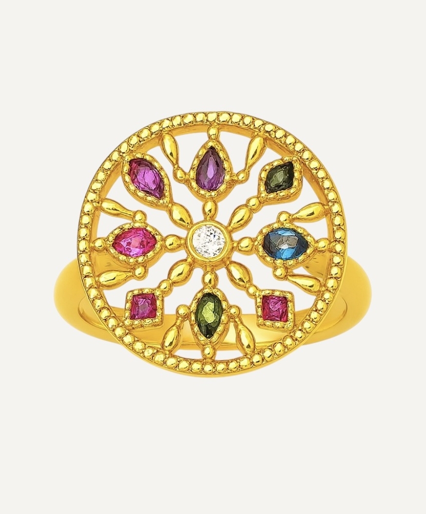 Bague "Elise" plaqué or