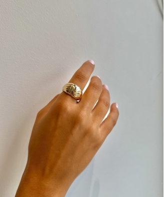 Bague "Ayline" plaqué or