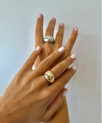 Bague "Ayline" plaqué or