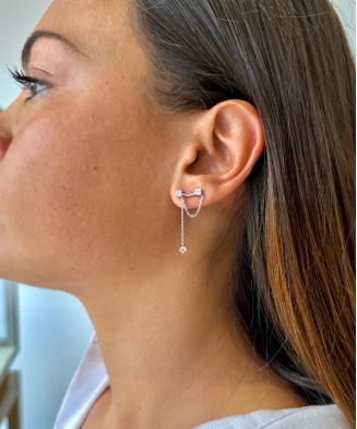 Boucles d'oreilles "Cléo" Argent