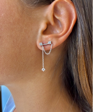 Boucles d'oreilles "Cléo" Argent