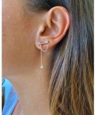 Boucles d'oreilles "Cléo" plaqué or
