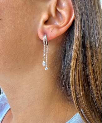 Boucle d'oreille "Néa" Argent unité