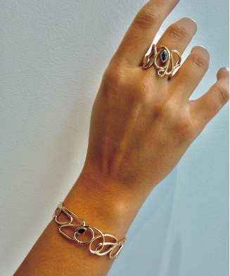 Bracelet "Mia" plaque or