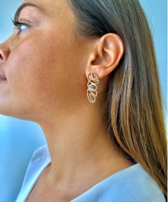 Boucles d'oreilles "Mia" plaqué or