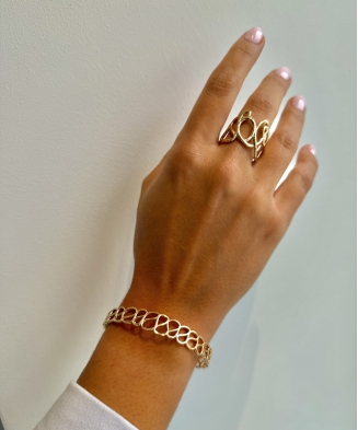Bracelet "Noa" plaque or