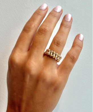 Bague "Eden" plaqué or