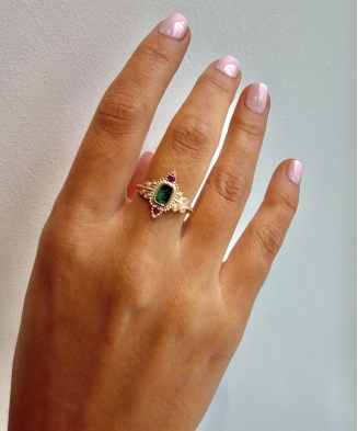 Bague "Siena" plaqué or