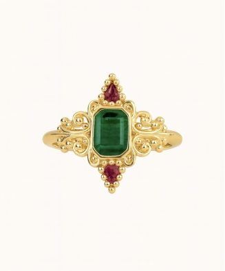 Bague "Siena" plaqué or