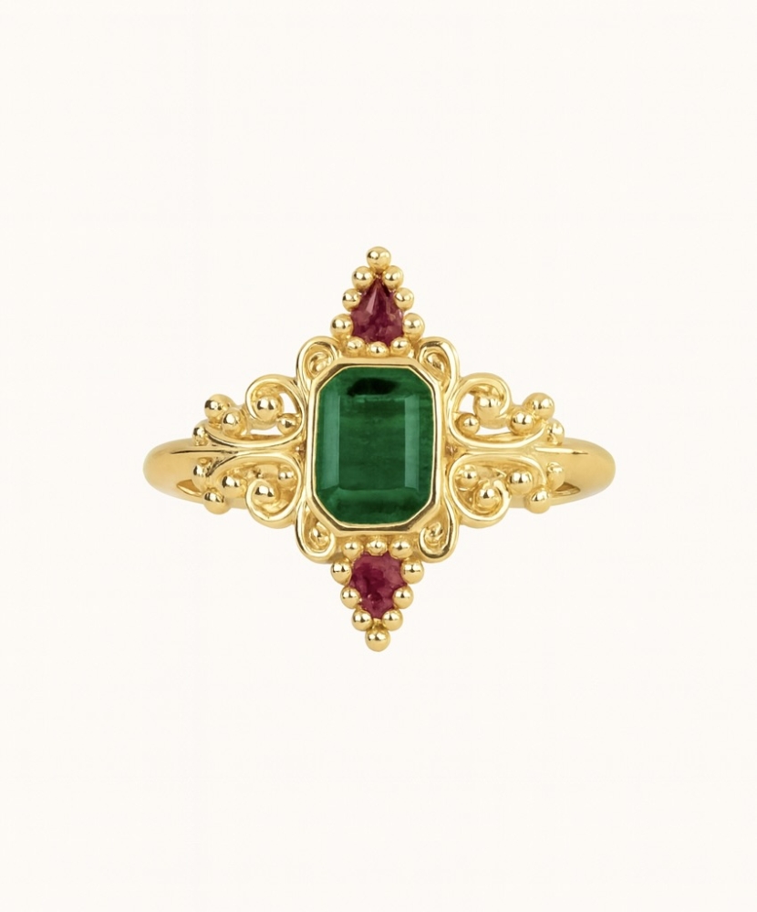 Bague "Siena" plaqué or