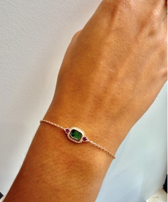 Bracelet "Siena" plaque or