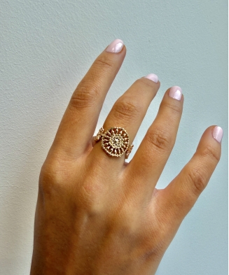 Bague "Lyam" plaqué or