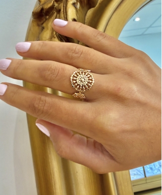 Bague "Lyam" plaqué or