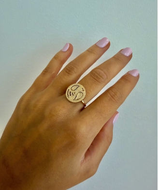 Bague "Célian" plaqué or