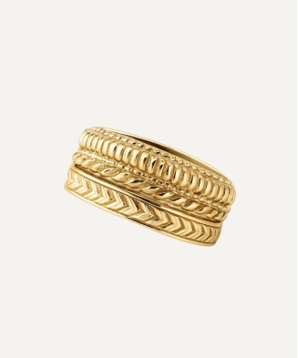 Bague "Lyam" plaqué or