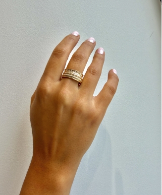 Bague "Lyam" plaqué or
