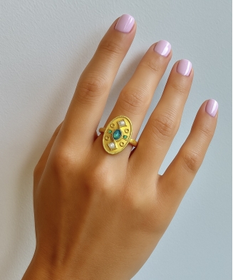 Bague "Maël" plaqué or