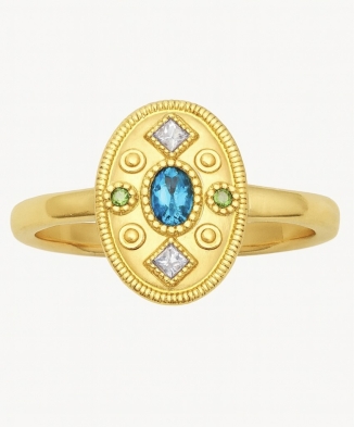 Bague "Maël" plaqué or