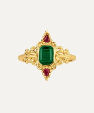 Bague "Siena" plaqué or